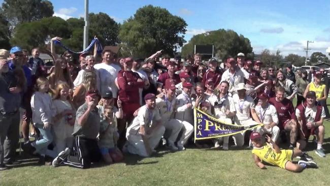 Red Hill celebrate last season's MPCA Provincial premiership.