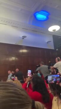 Farage Shouts 'Boring' as Protester Interrupts Speech