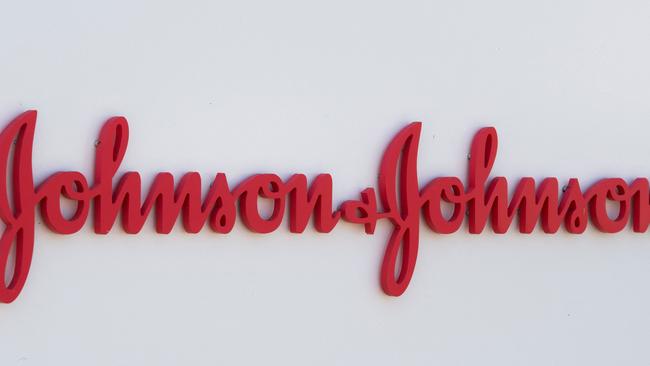 An entry sign to the Johnson &amp; Johnson campus in Irvine, California. Picture; AFP.