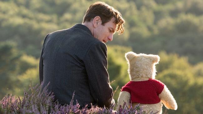 Christopher Robin. (Ewan McGregor) with his long time friend Winnie the Pooh in Disney’s live-action adventure CHRISTOPHER ROBIN. Christopher Robin stills for U On Sunday