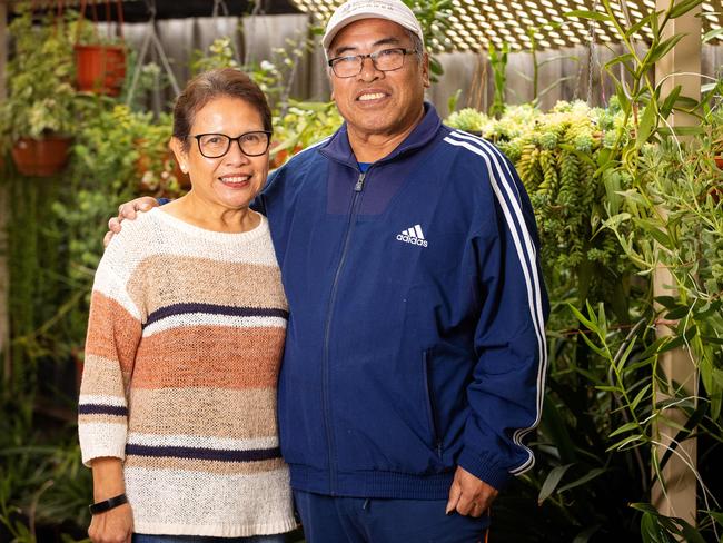 Altona North couple Timotea Delima and her husband Rudolfo Delima received their fifth COVID-19 vaccination this week. Picture: Mark Stewart