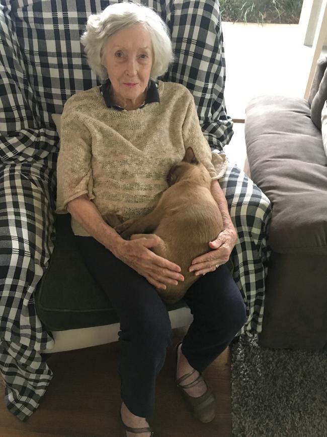 Mary Bauer, now in an aged care home, after a stroke at home. Picture: Supplied by family.