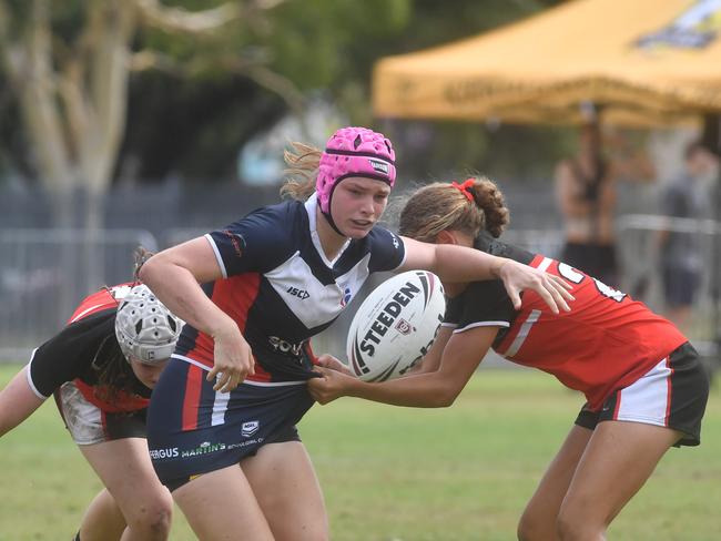Kirwan State High School hosts St Patrick's College, Mackay, in round 1 of the 2025 Aaron Payne Cup. Senior Girls. Picture: Evan Morgan