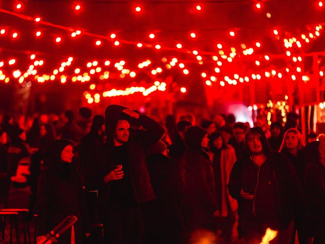 Crowds at Dark Mofo’s Winter Feast. Picture: Linda Higginson