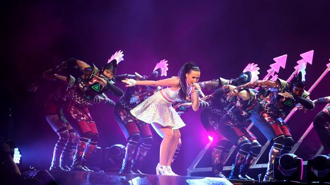Musical delight ... Katy Perry performing her Prismatic Australian tour at Allphones Arena in Sydndy. Picture: Adam Taylor