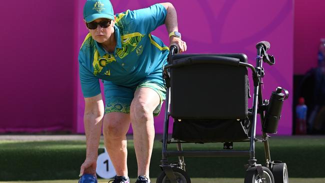 Cheryl Lindfield has emerged as the surprise celebrity of the Australian team. Picture: Nathan Stirk/Getty Images