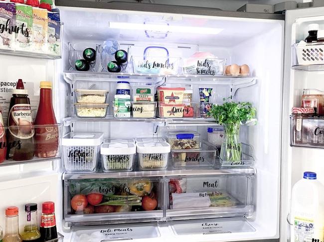 Mum's $60 fridge storage solution sending people wild. Picture:Instagram/@littlestronghome.