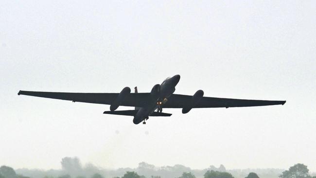 A U-2 Dragon Lady takes off from Royal Air Force Fairford, Gloucestershire, England. Picture: AFP