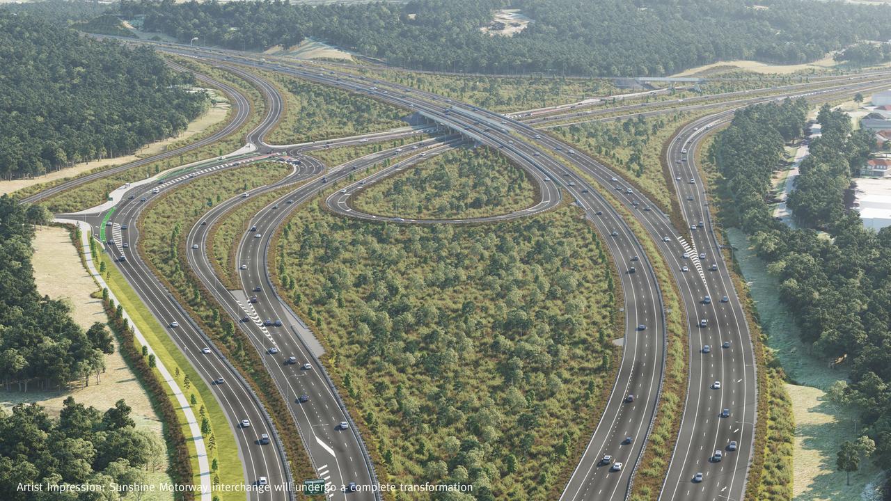 Artist impression of the Sunshine Motorway interchange transformation.