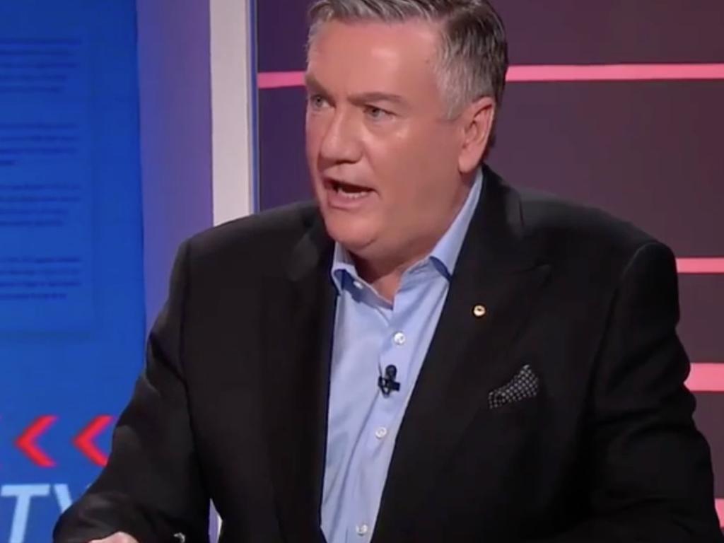 Eddie McGuire and Matthew Lloyd. Picture: Channel 9