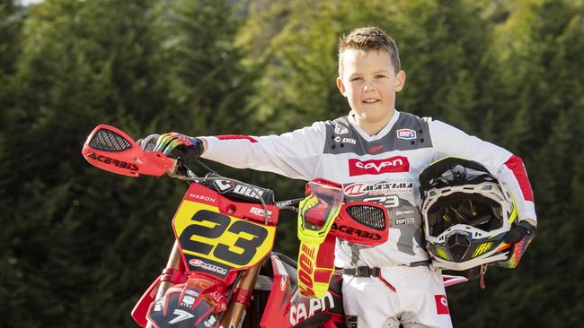 NEWS: 10yo motorcross rider Mason Ezergailis10yo motorcross rider Mason Ezergailis is heading to the FIM world junior motorcross world championship in the Netherlands, 12-14 July. PICTURED: 10yo motorcross rider Mason Ezergailis Picture: Zoe Phillips