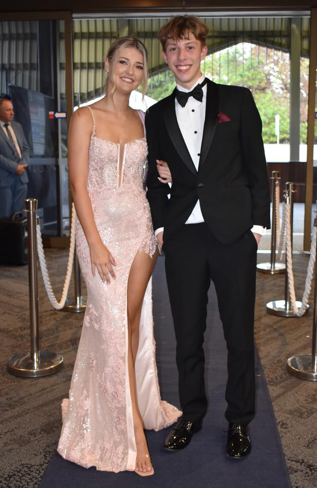 Gisele Brehmer and Tristan Barry-Smith at the Sunshine Coast Grammar School formal 2023. Photo: Jorina Maureschat