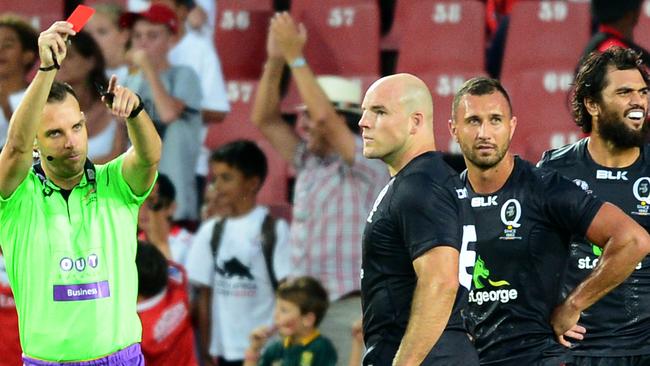 Quade Cooper given his marching orders.