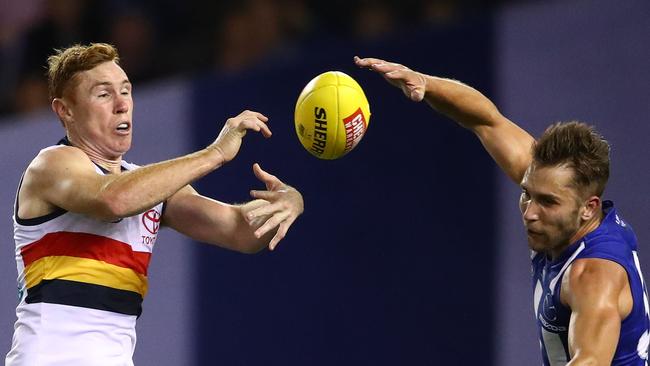 North Melbourne’s Jamie Macmillan at Marvel Stadium on April 13, 2019 in Melbourne, Australia. Picture by Scott Barbour/Getty Images)