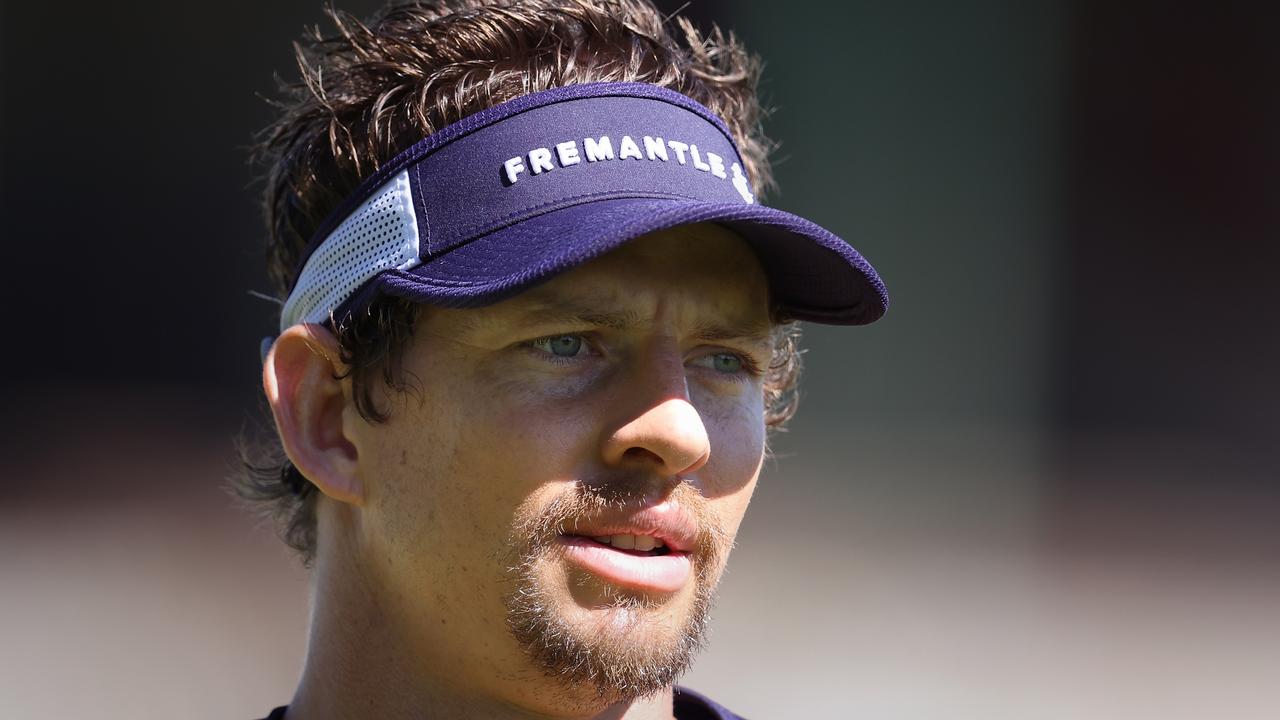 Nat Fyfe returns to pre-season training for 2022. Picture: Paul Kane/Getty Images