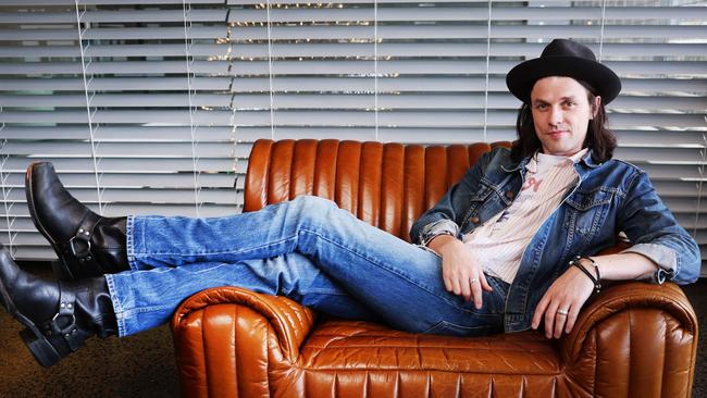 Embargoed for The Daily telegraph. 19.8.2024 James Bay pictured at Universal Music in Woolloomoolloo. Picture: Rohan Kelly