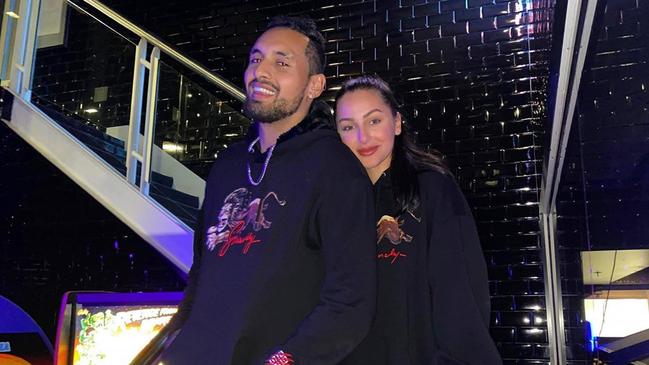 Nick Kyrgios and Chiara Passari in July 2020. Picture: Instagram