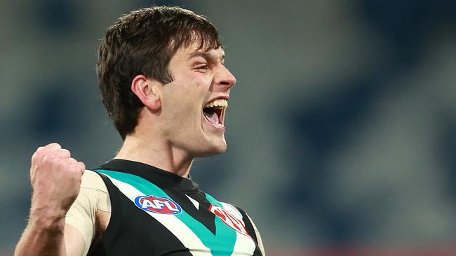 Zak Butters was huge on Saturday night – but it wasn’t enough. Picture: Kelly Defina/Getty Images