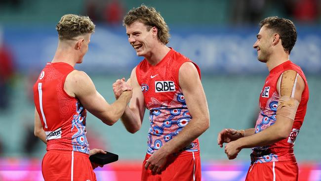 Nick Blakey has helped get the Swans’ season back on track. Picture: Cameron Spencer/Getty Images