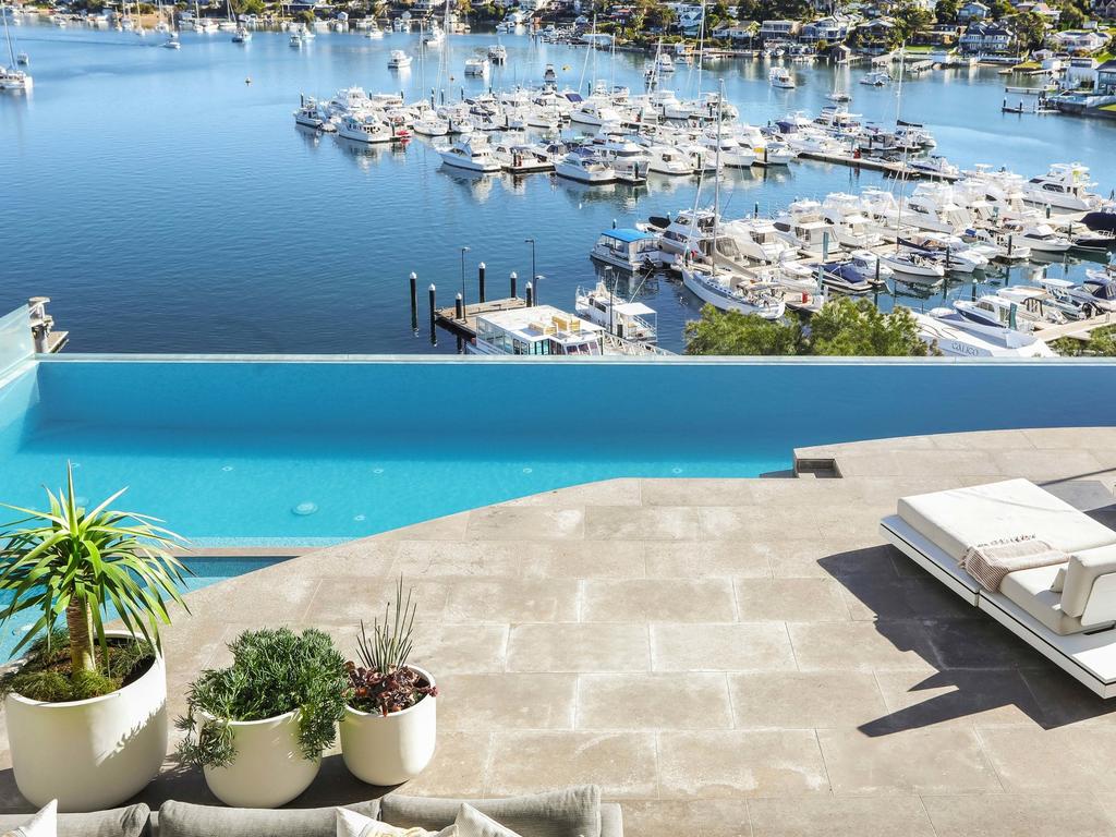 An infinity pool overlooking the bay … what a life in the Shire.