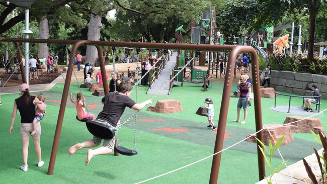 The redeveloped playground at Rockhampton Botanic Gardens on March 11, 2023. Picture: Aden Stokes