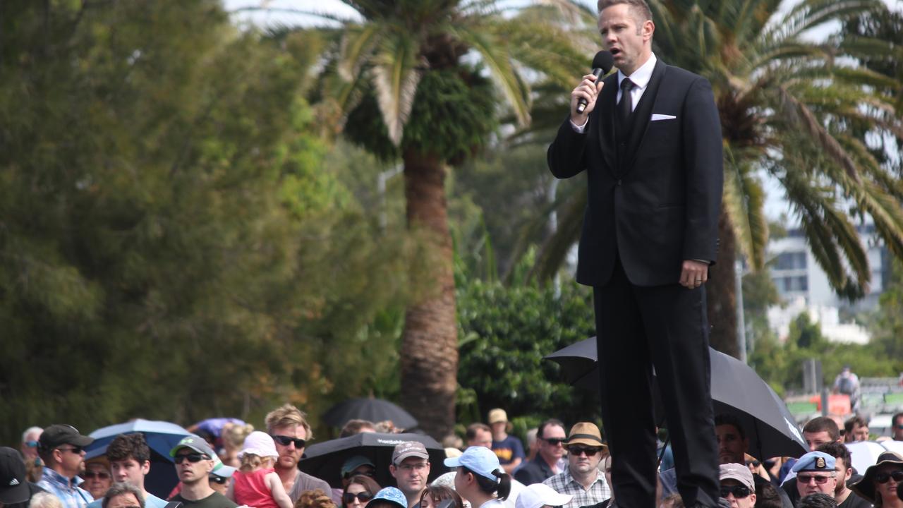 Craig Atkinson sang Amazing Grace as part of the morning’s service. Picture Andrea Macleod