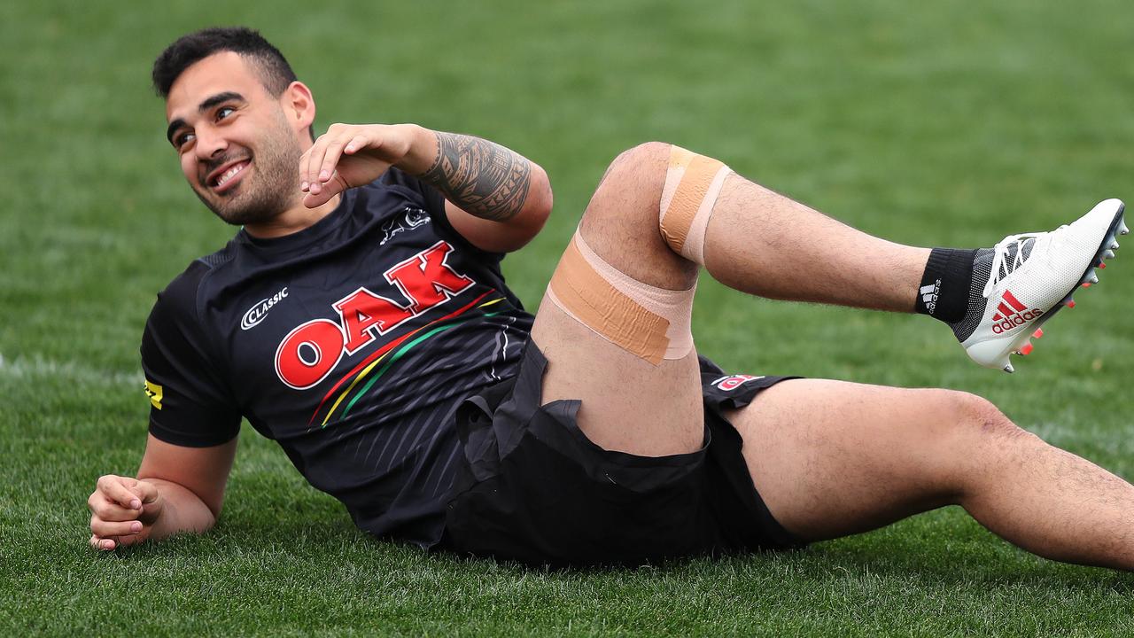 Penrith's Tyrone May is one of the players caught up in the sex tape leaks. Picture: Brett Costello