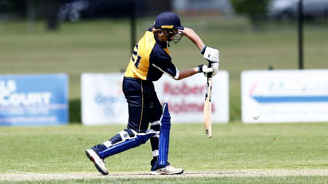 Lachlan Cornwell batting for Merewether. Picture: Michael Gorton