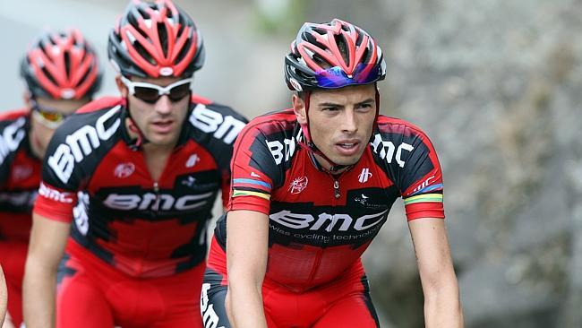 Alessandro Ballan leads Team BMC up Gorge Road in 2011.