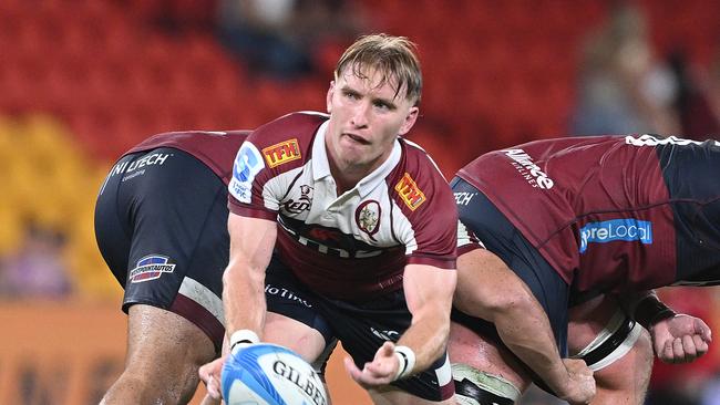 Reds co-captain Tate McDermott (pictured) is confident Heremaia Murray will perform well at fullback for Queensland. Picture: Bradley Kanaris/Getty Images