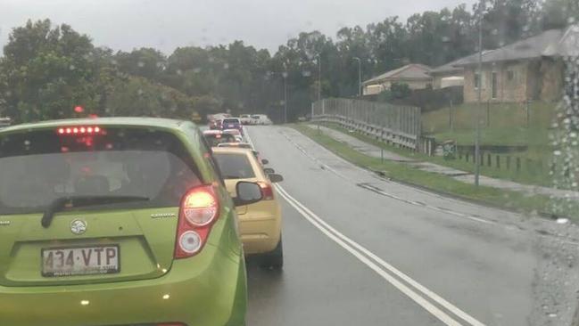 Frustrated motorists in suburban Gold Coast streets about to head to Exit 49 on the M1 at Pimpama. Photo: John Wolski