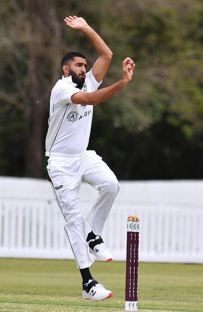 Souths bowler Harmon Sandhu. Picture, John Gass