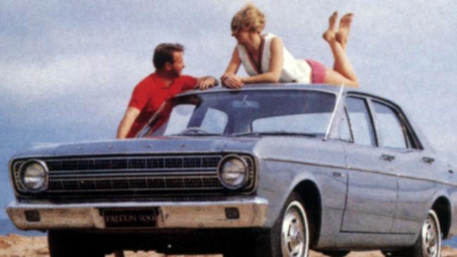 1966 Ford Falcon XR sedan. Motor car. Vehicle.