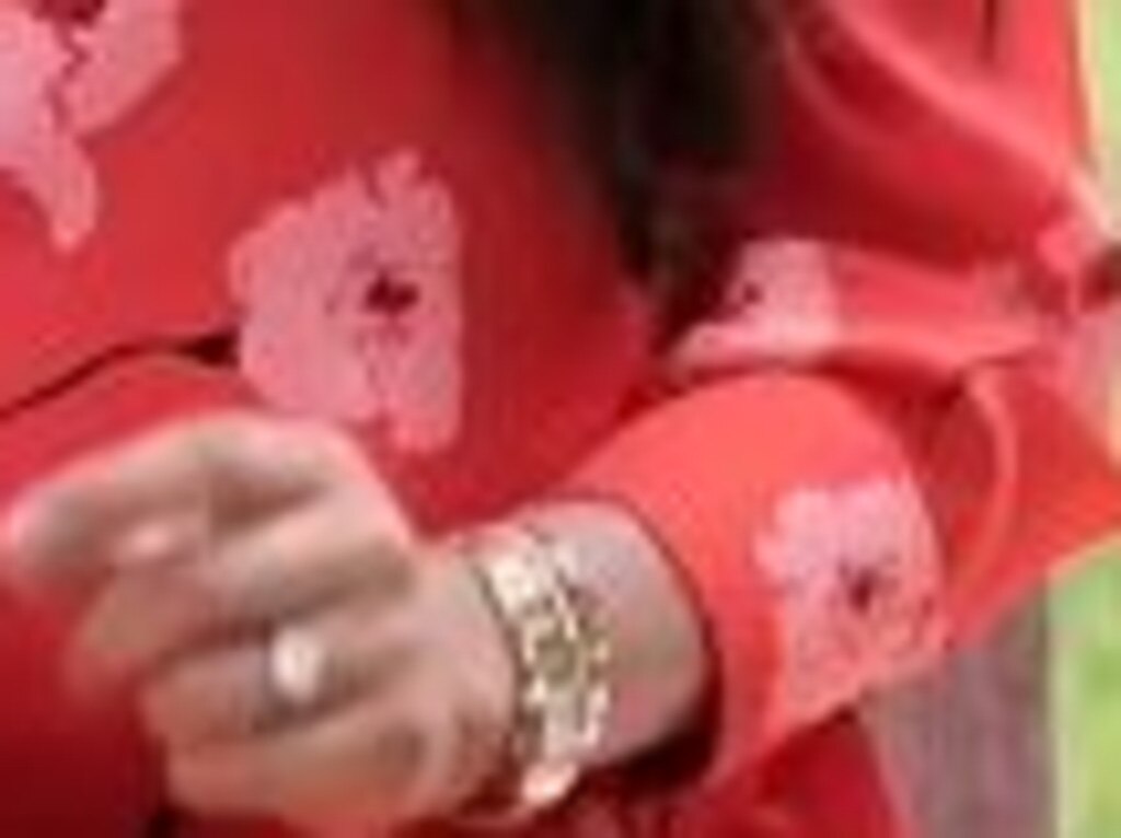 The watch was given to Meghan by Harry, after belonging to his mother, Princess Diana. Picture: YouTube