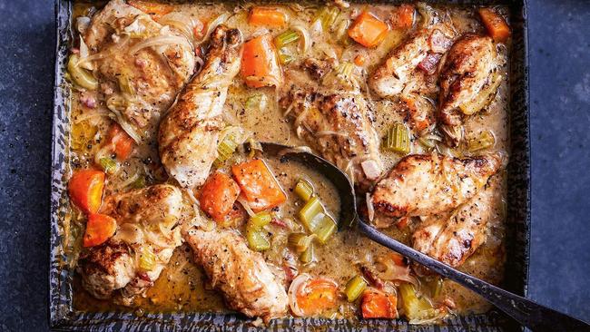 Hearty chicken and celery casserole