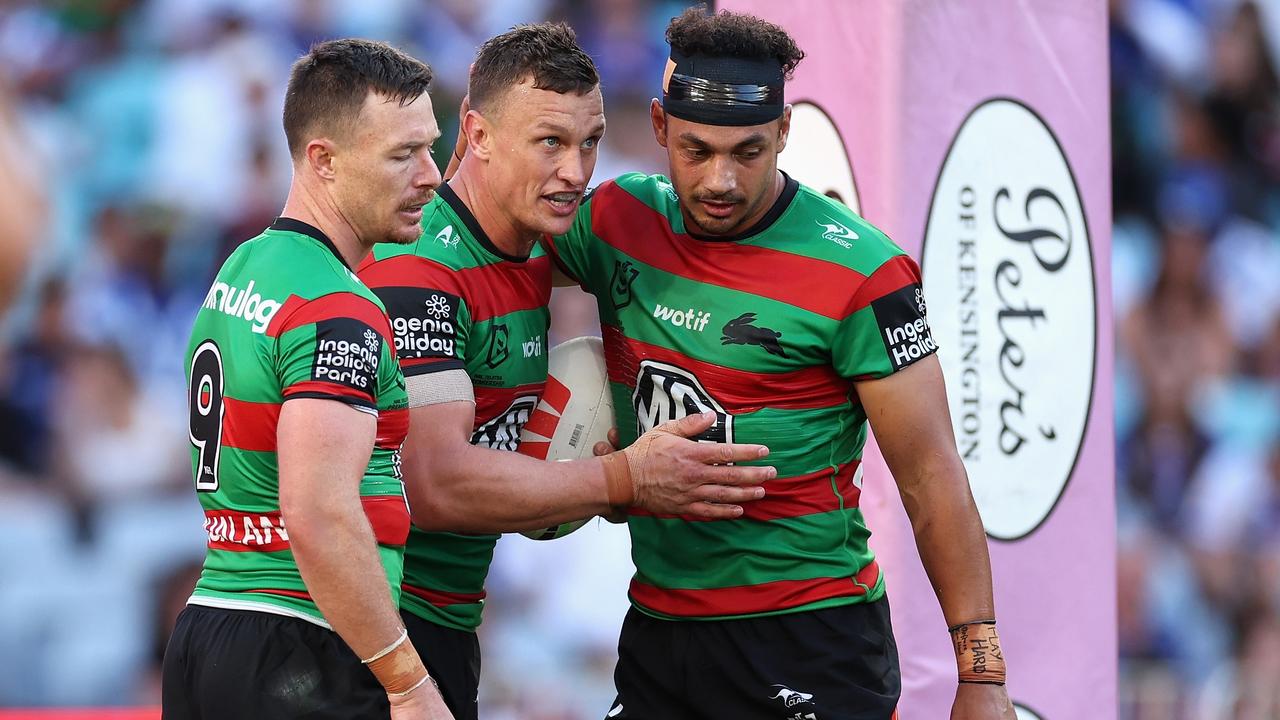 Jack Wighton will face the Raiders for the first time since leaving them as the Rabbitohs look to keep their slim finals hopes alive. Picture: Cameron Spencer/Getty Images