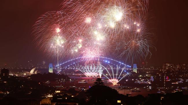 The 9pm family fireworks was followed by a second show at midnight. Picture: Tim Hunter