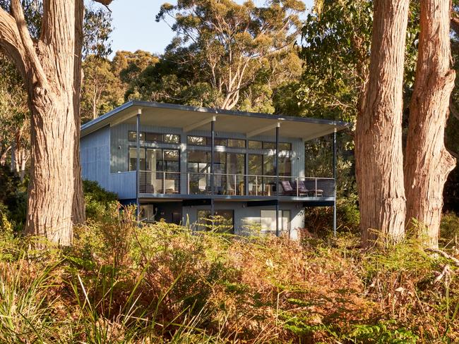 Stewarts Bay Beach House is just a few metres from the beach at Port Arthur. Picture: Max Combi.