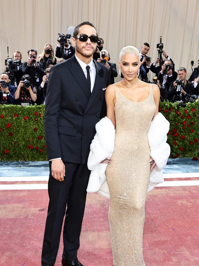 Kim Kardashian and comedian Pete Davidson at the Met Gala. Picture: Getty Images