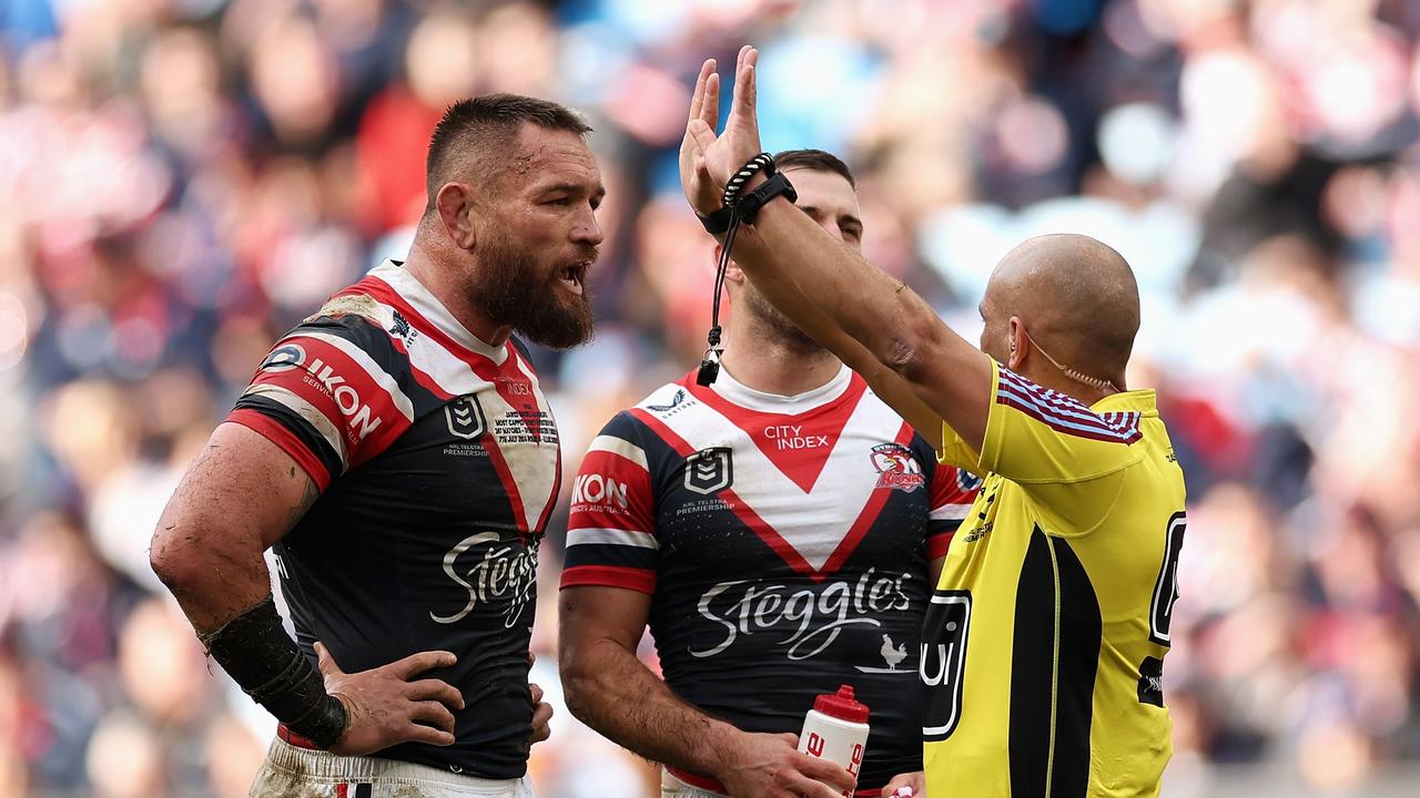 Waerea-Hargreaves was sent to the sin bin and placed on report for the hit. (Photo by Cameron Spencer/Getty Images)