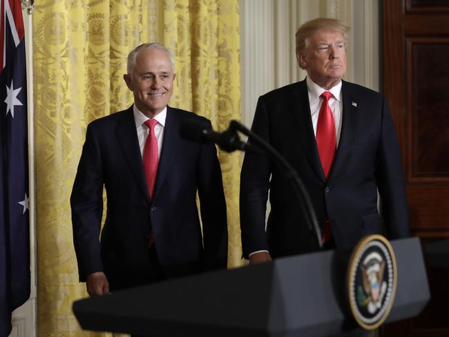 Malcolm Turnbull maintains that he and the President ‘get on very well’. Picture: AAP Image/Yuri Gripa