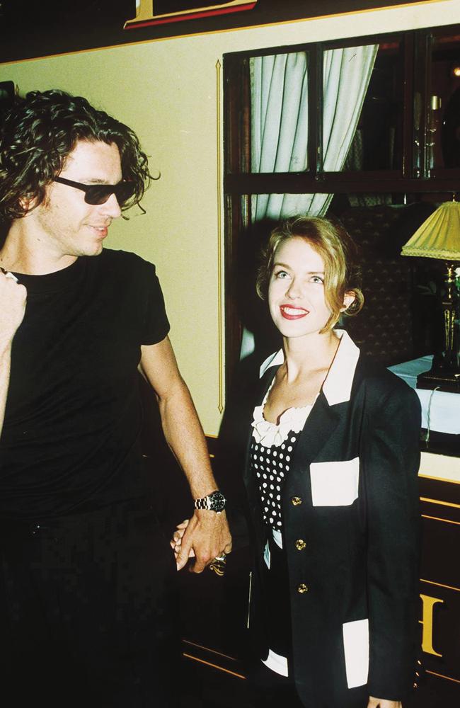 Michael Hutchence and Kylie Minogue on a secret holiday on the Orient Express. Picture: Supplied