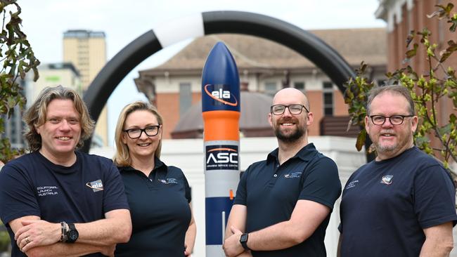 Equatorial Launch Australia’s, from left, Barry McCulloch, Amanda Hudswelll, Alex Wright and chief executive Michael Jones. Picture: Supplied