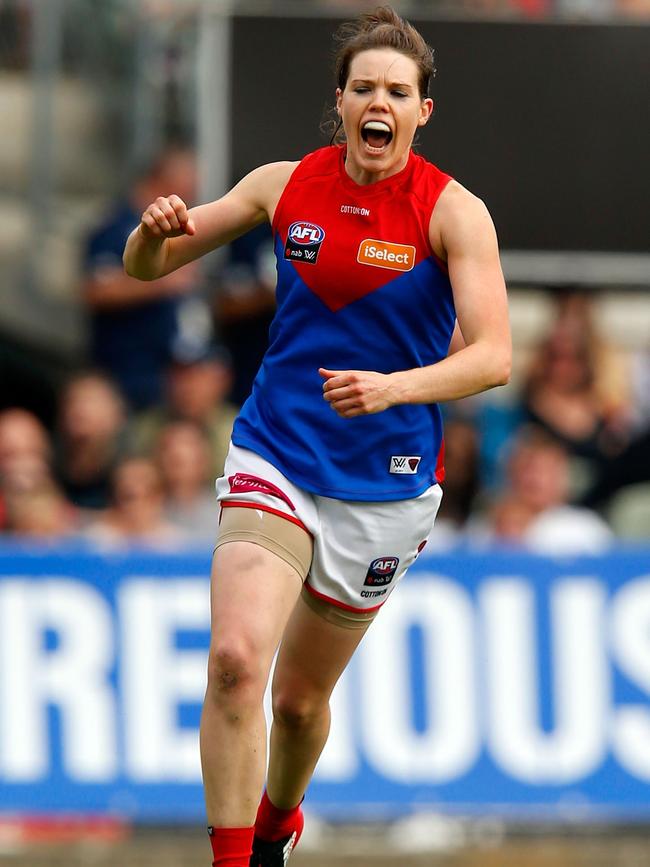 She played 56 games for Carlton and Melbourne. Picture: Darrian Traynor/AFL Media