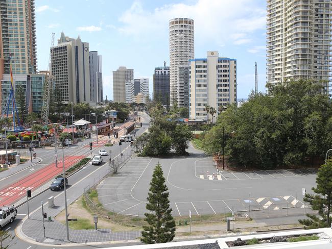 Sultan of Brunei site on the corner of Surfers Paradise Boulevard and View Avenue. Picture: Glenn Hampson.