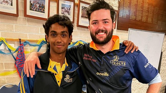 Meth Samaraweera and Jackson Slater both scored centuries at the weekend for the Flemington Colts. Photo: Facebook.