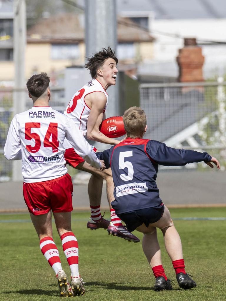 STJFL Grand finals U18 Boys Clarence v North Hobart at North Hobart Oval. Picture: Caroline Tan