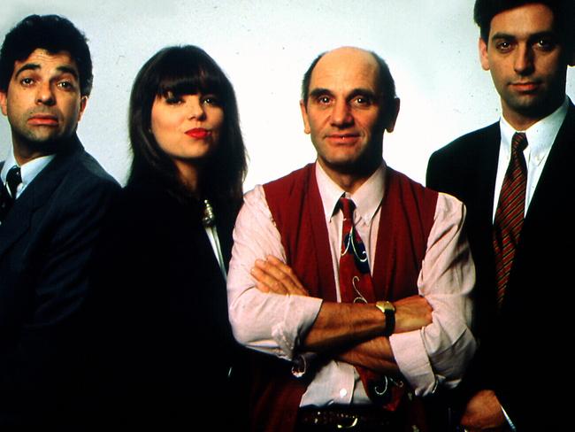Frontline ... Rob Sitch, Bruno Lawrence, Jane Kennedy and Tirel Mora. Picture: Supplied