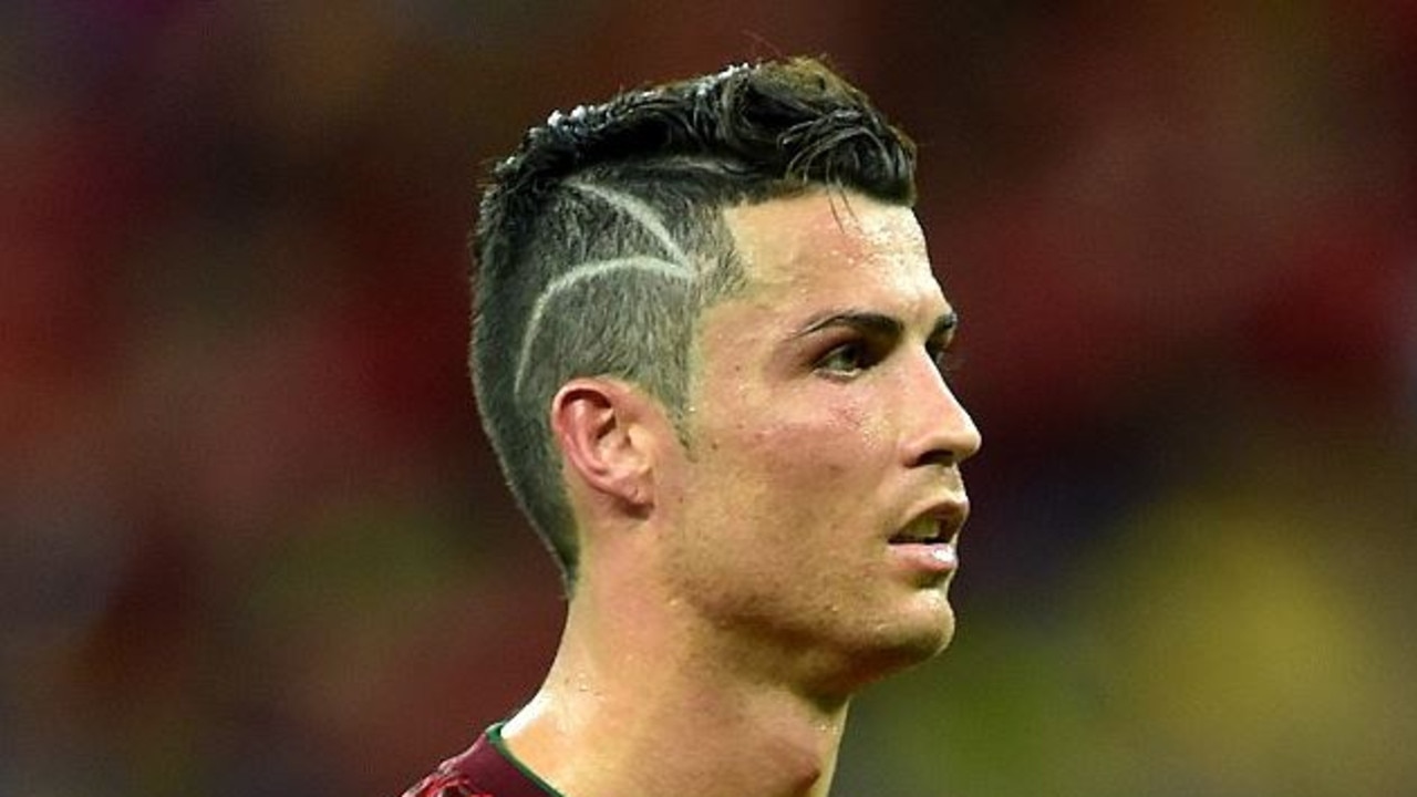 Cristiano Ronaldo’s zigzag haircut in 2014. Pic. Getty Images