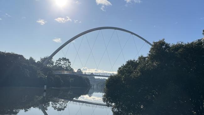 The Alfred Street Bridge at Parramatta will open to pedestrians and cyclists in spring.